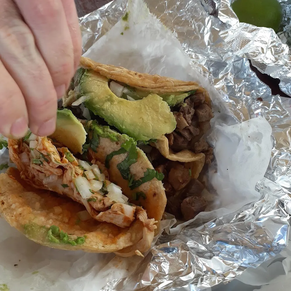 Carne Asada Taco and Chicken Taco