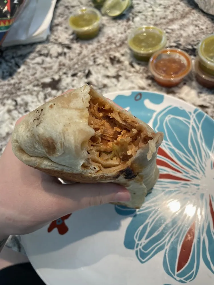 Chicken Burrito Side View